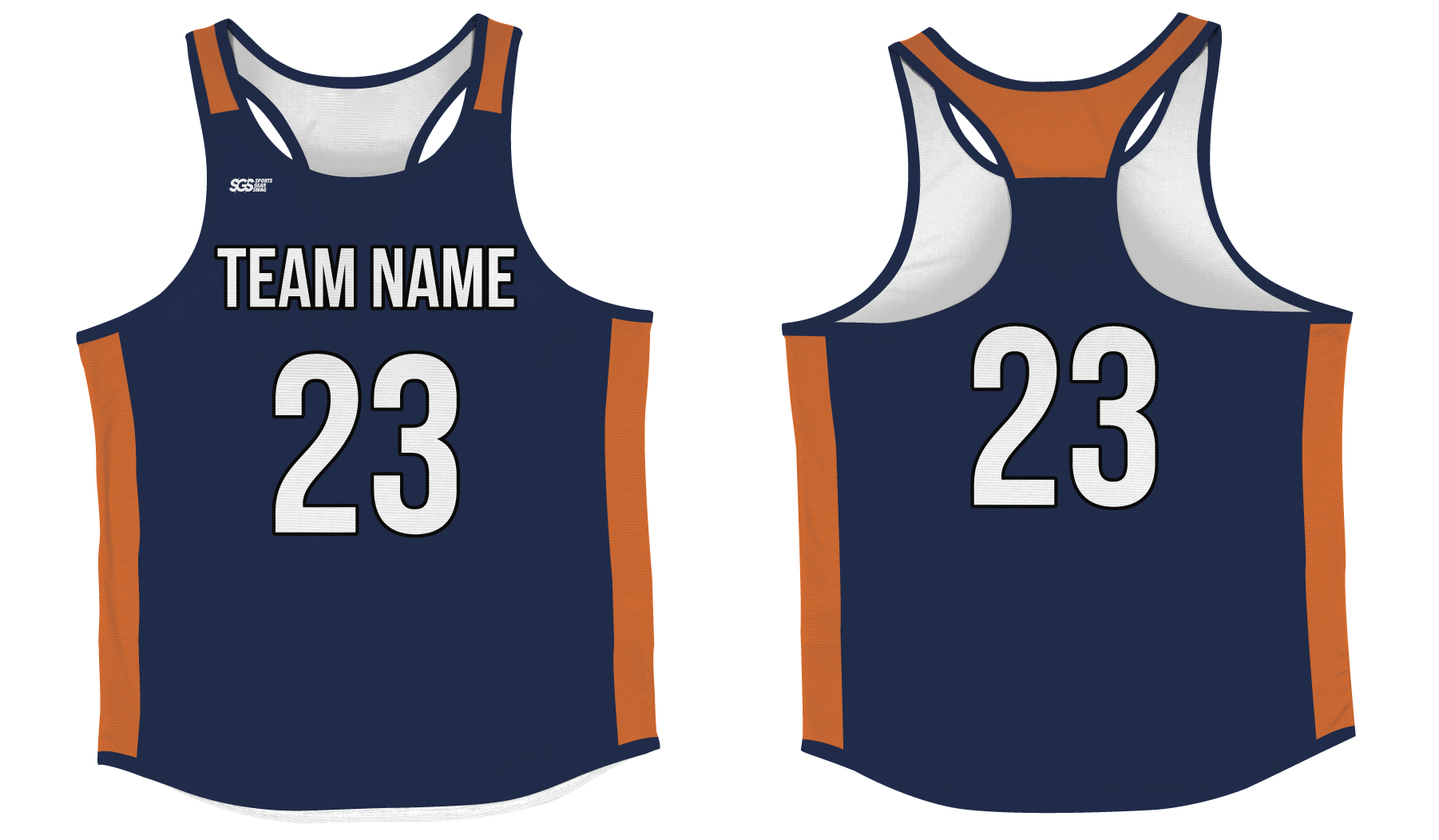 Custom track singlets adult youth unisex navy noir - Track-singlets