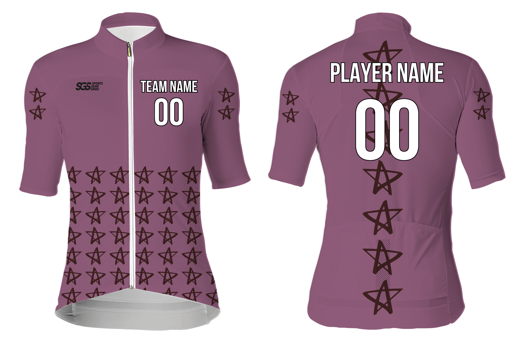 Custom cycling short sleeve adult youth unisex starry pedal - Jersey