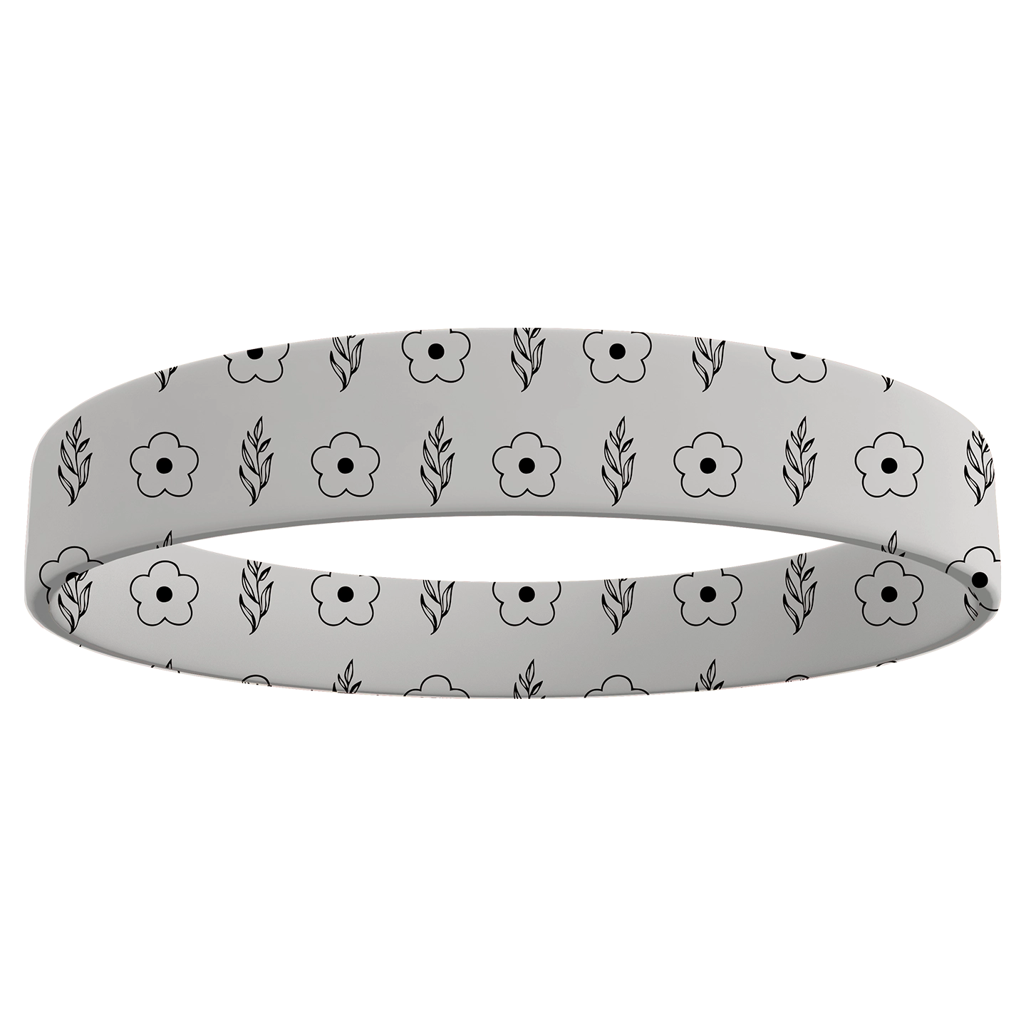 Custom wristband silicone line art flowers - Wristbands