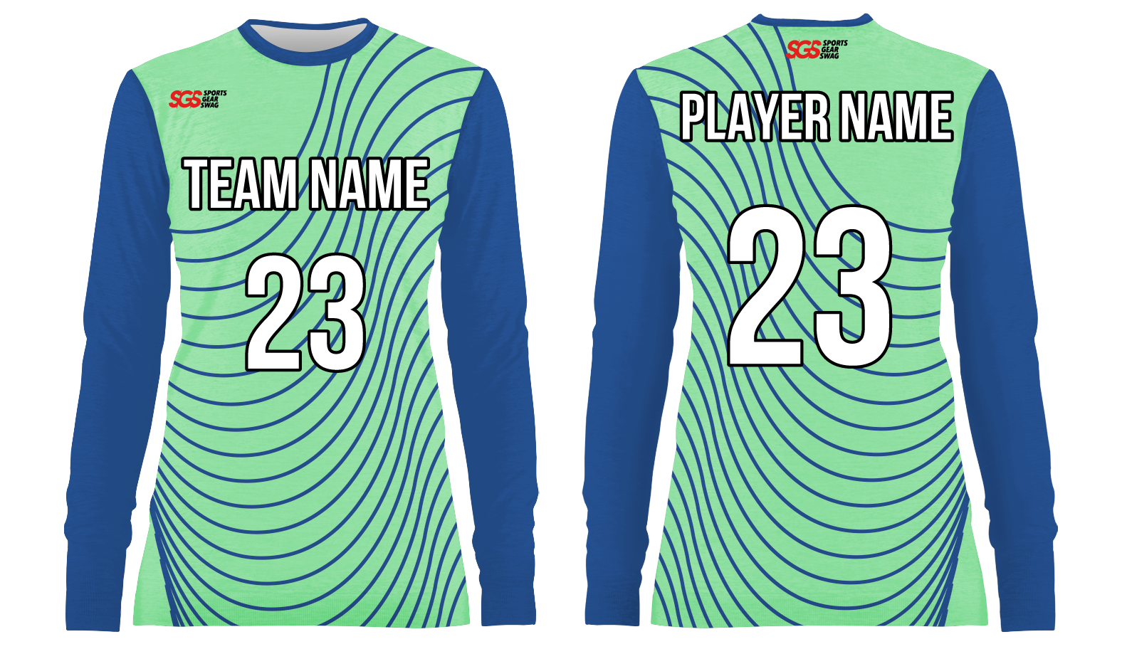 Custom layered lines adult youth unisex long sleeves soccer jerseys - Jersey