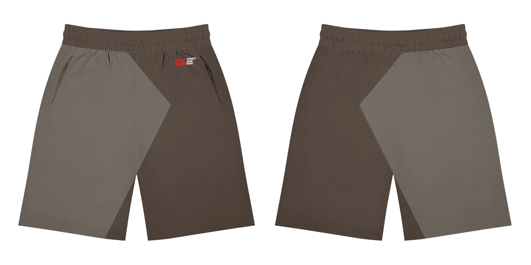 Custom loose fit shorts adult youth unisex taupe traverse - Axe-throwing-shorts