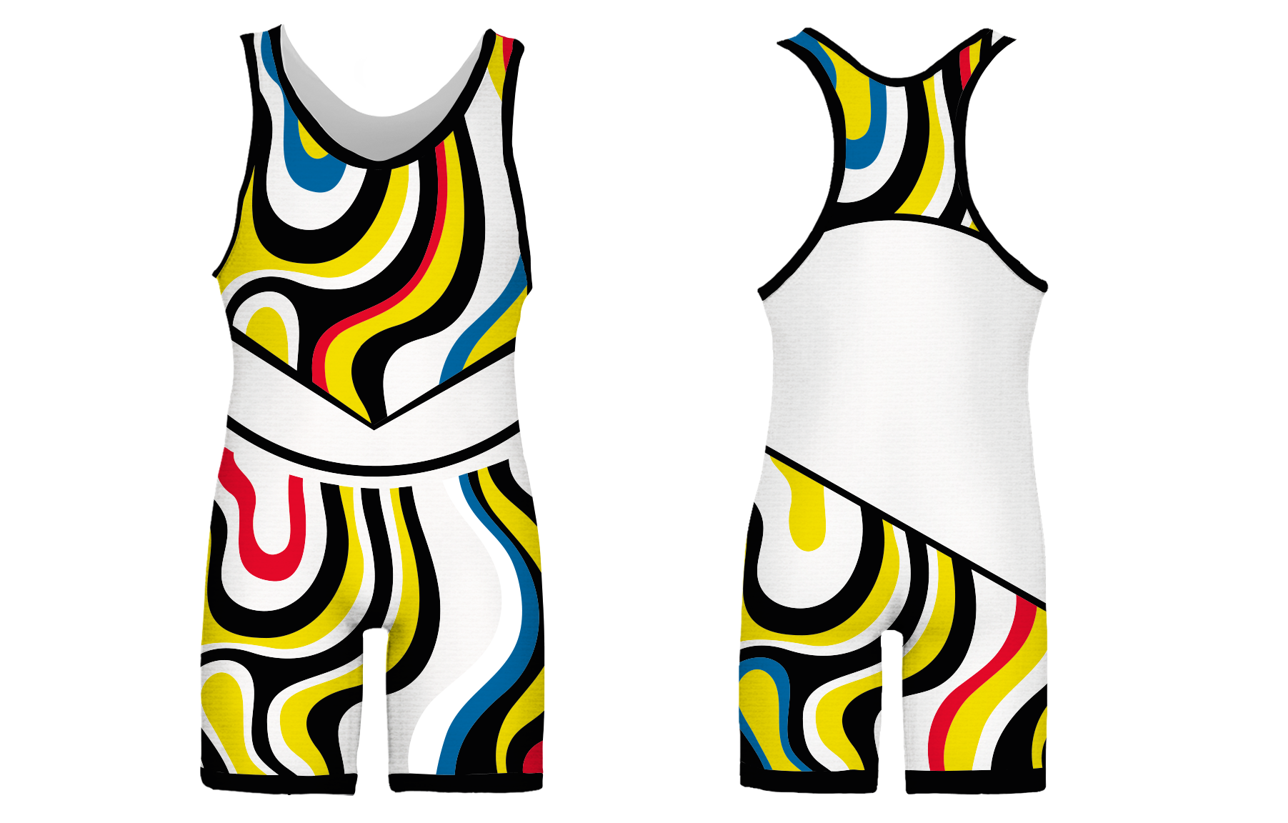 Custom abstract adult youth unisex wrestling singlets - Wrestling-singlets