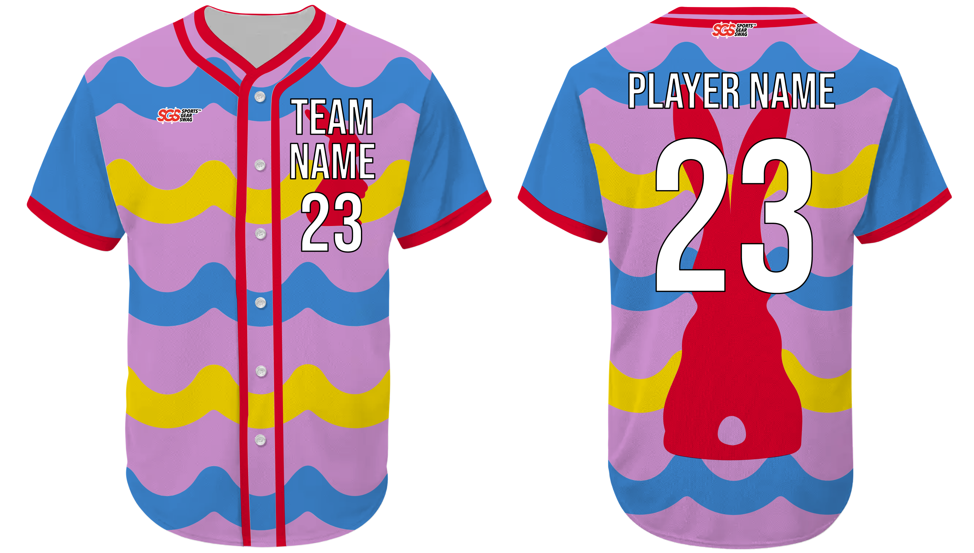 Custom rabbit adult youth unisex softball easter jersey - Jersey