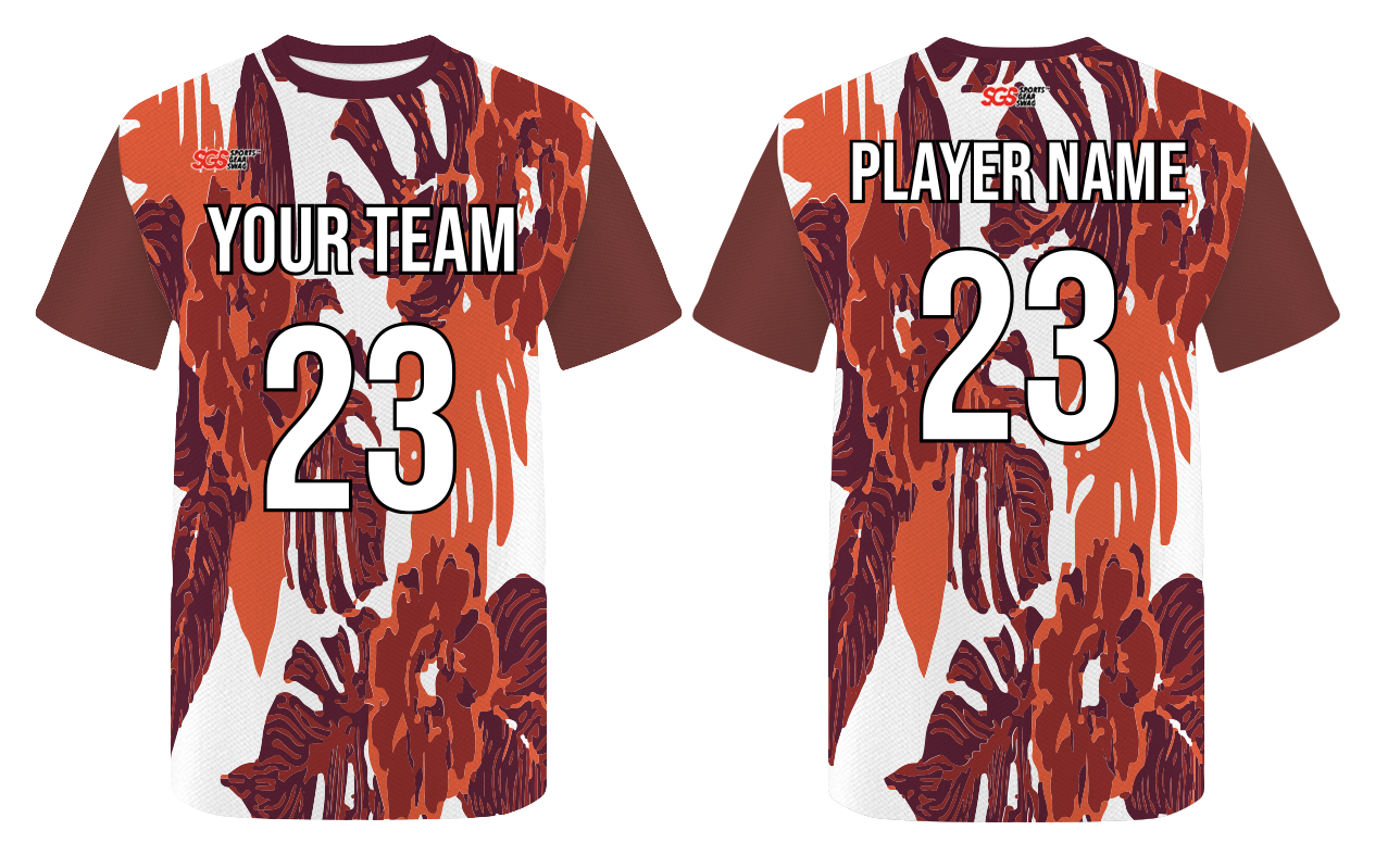 Custom autumn leaf adult youth unisex basketball jersey - reversible uniform - Jersey