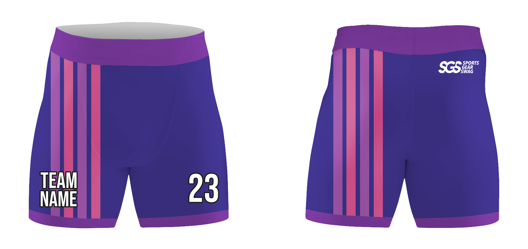 Custom compression dance shorts vertical lines - Dance-shorts