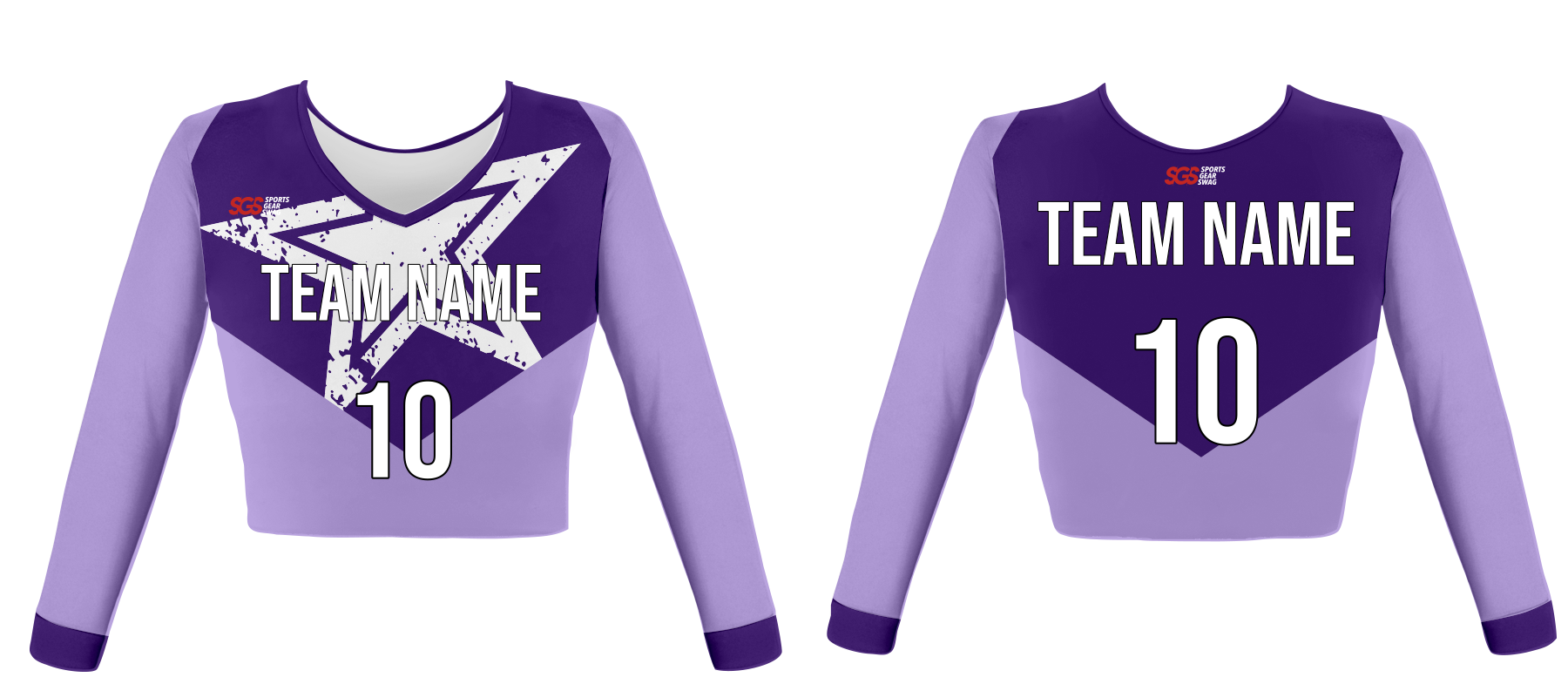 Custom classy shapes adult youth unisex cheerleading long sleeve jersey - Jersey