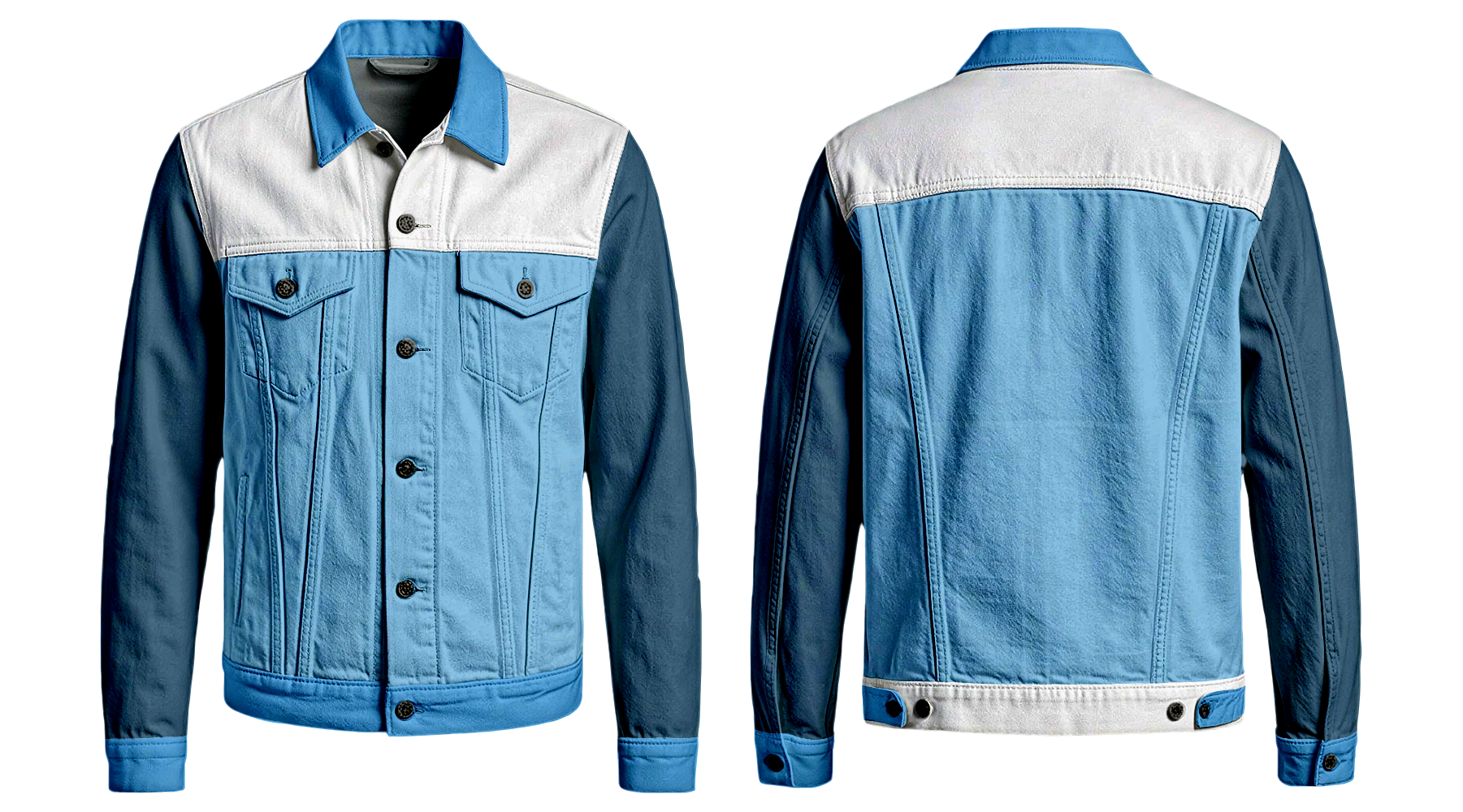Custom denim jacket adult youth unisex urban fade - Denim-jacket