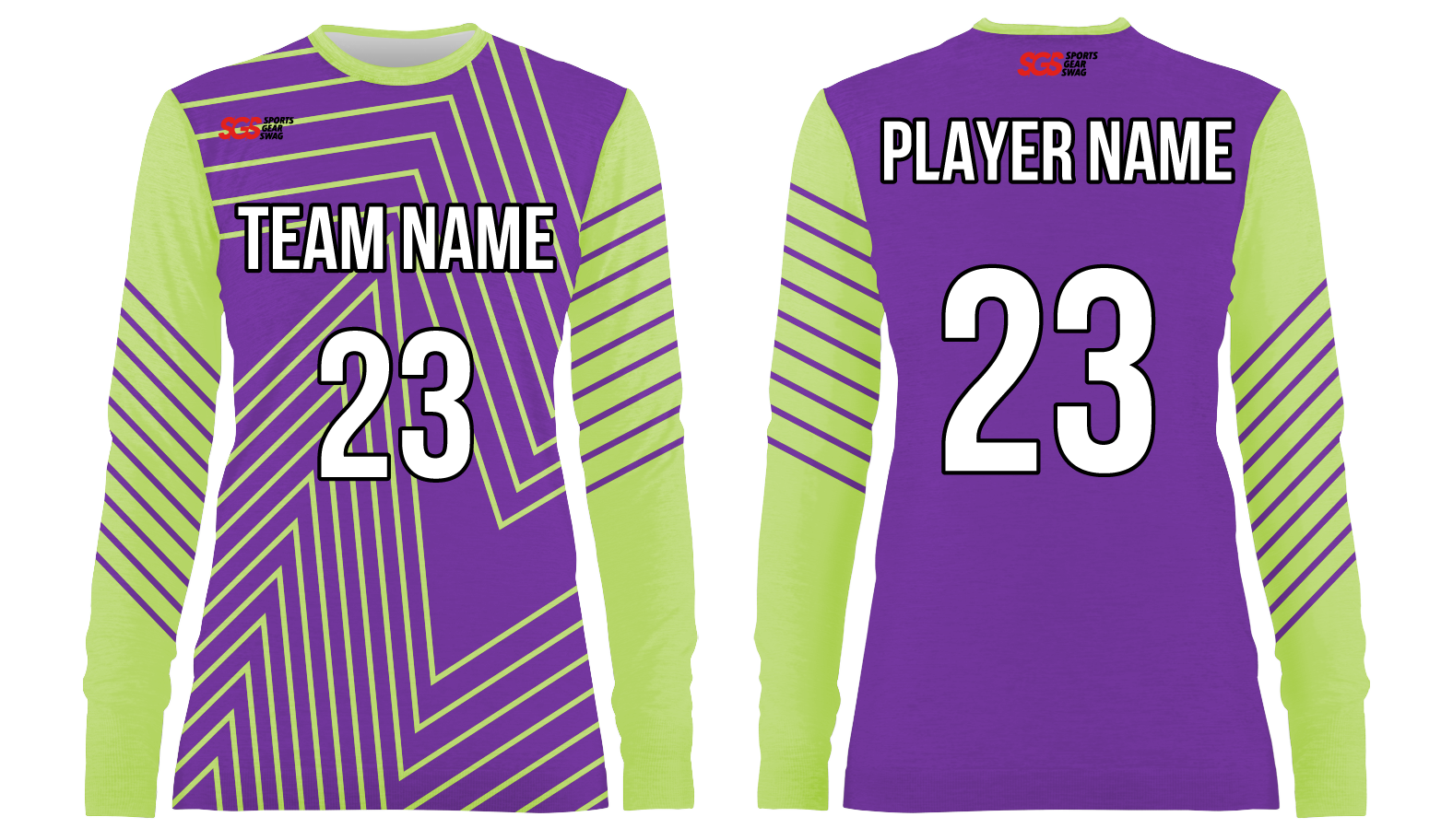 Custom sharp edge lines adult youth unisex long sleeves soccer jerseys - Jersey