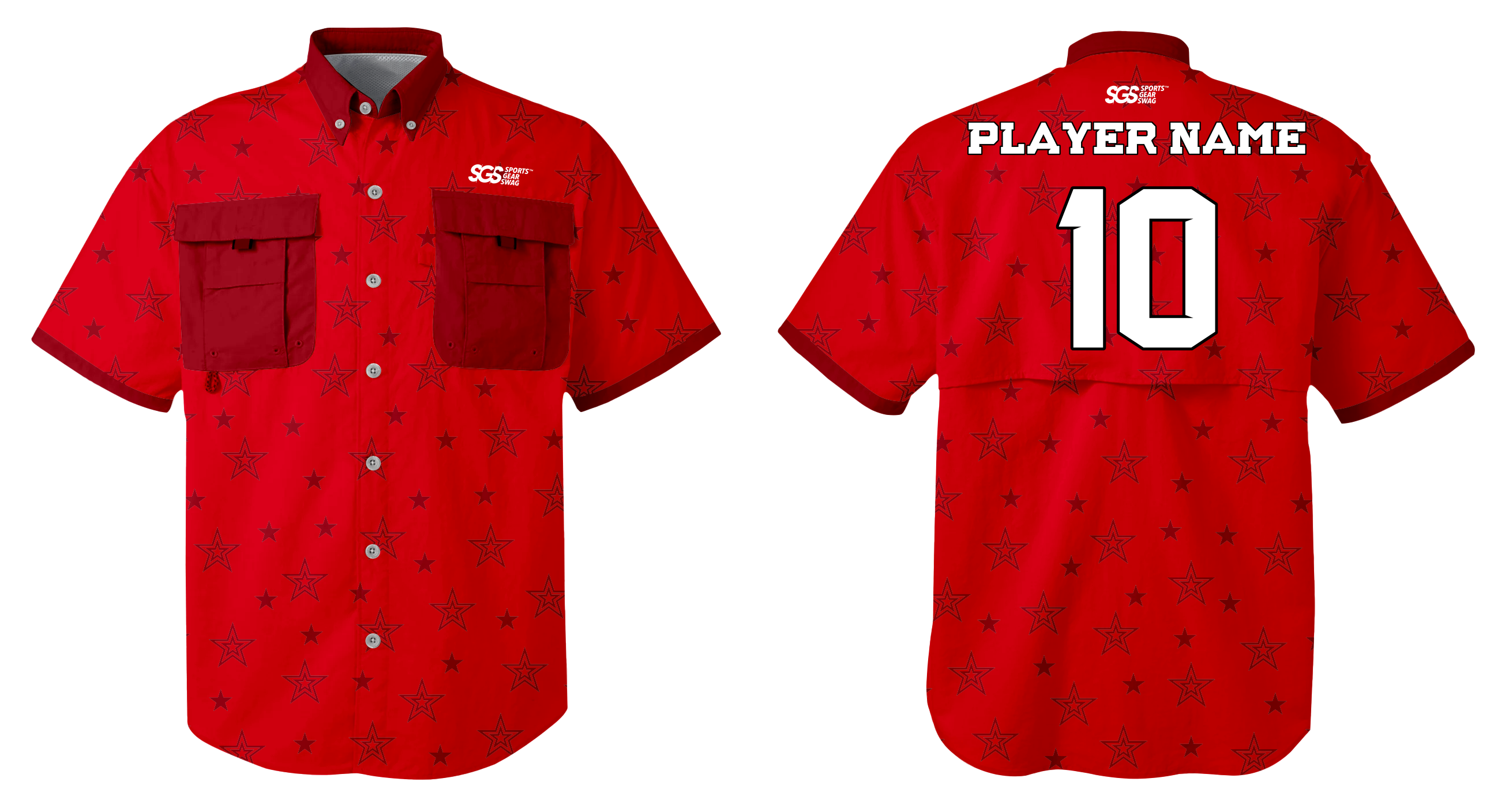 Custom fishing shirt adult youth unisex scarlet stardust - Jersey