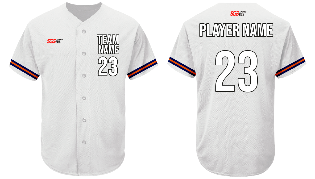 Custom virginia ivory adult youth unisex full buttons baseball jersey - Jersey