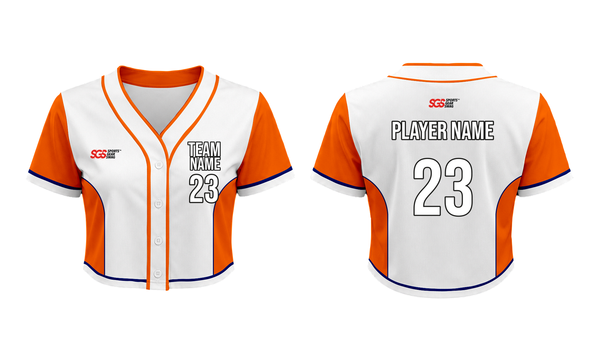 Custom stylish cropped adult youth unisex baseball jersey - Cropped-baseball-jerseys