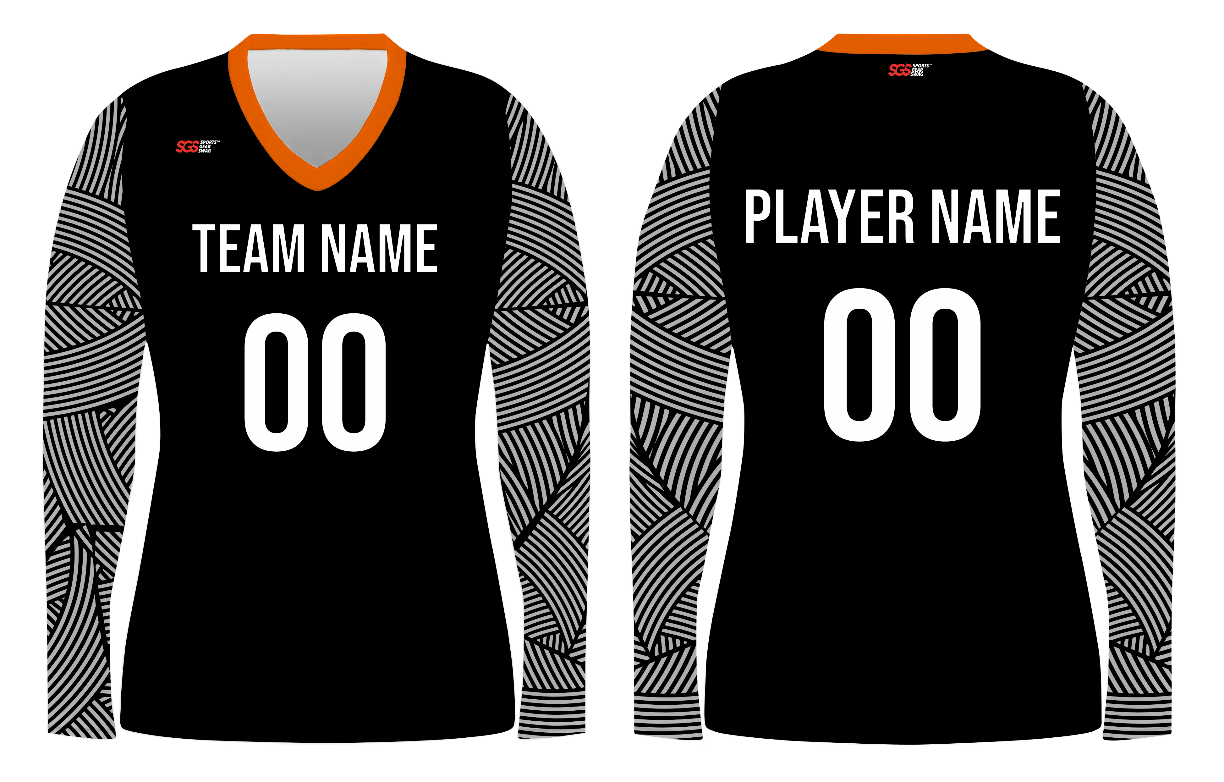Custom  plain adult youth unisex volleyball  long sleeve jersey - Jersey