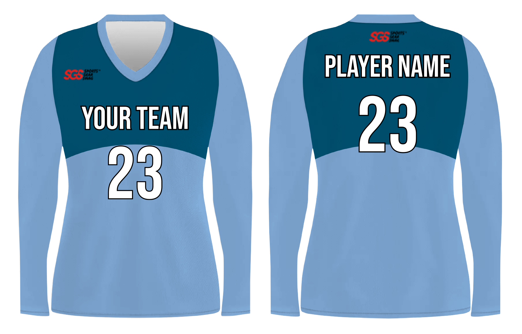 Custom simply  amazing adult youth unisex long sleeve volleyball plain design jersey - Jersey