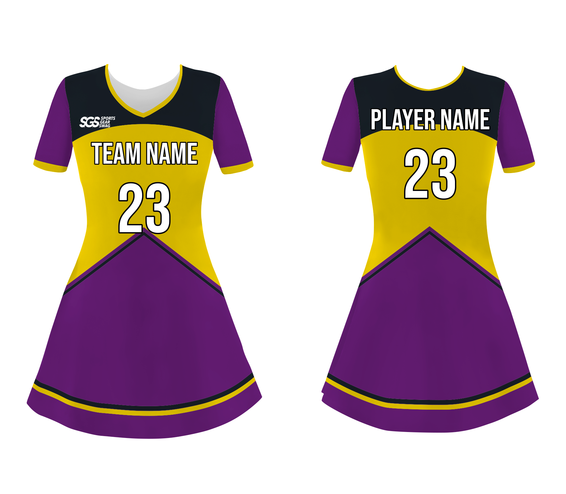 Custom purple adult youth unisex cheerleading dresses short sleeve jersey - Cheerleading-dress