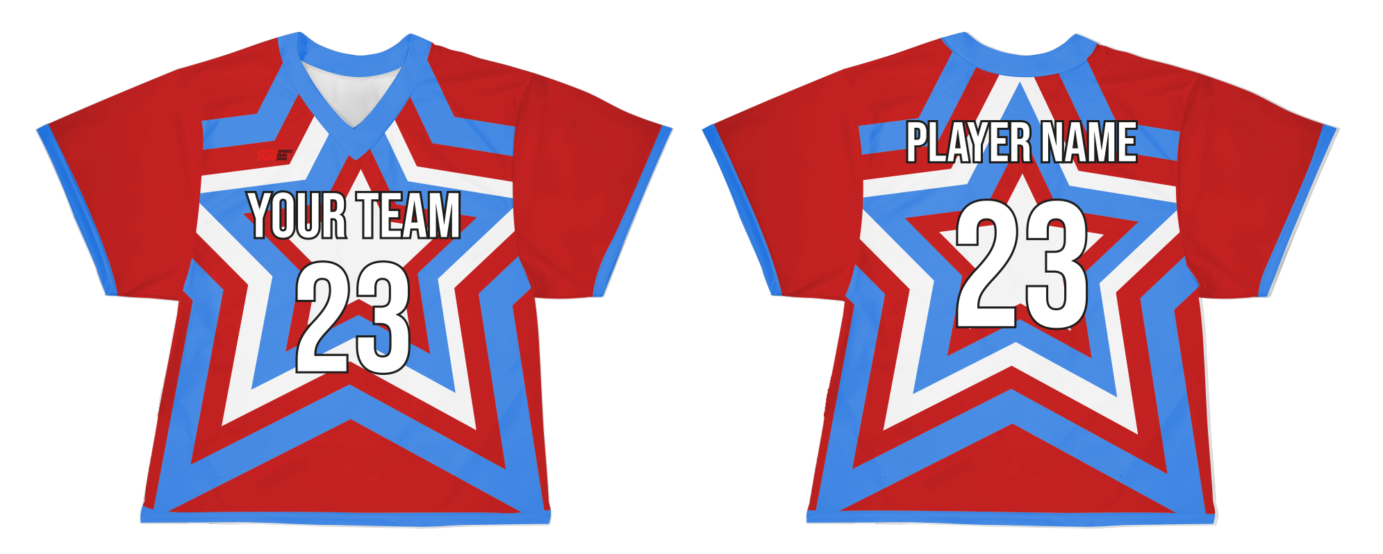 Custom big star layers adult youth unisex lacrosse jerseys - reversible uniform - Jersey