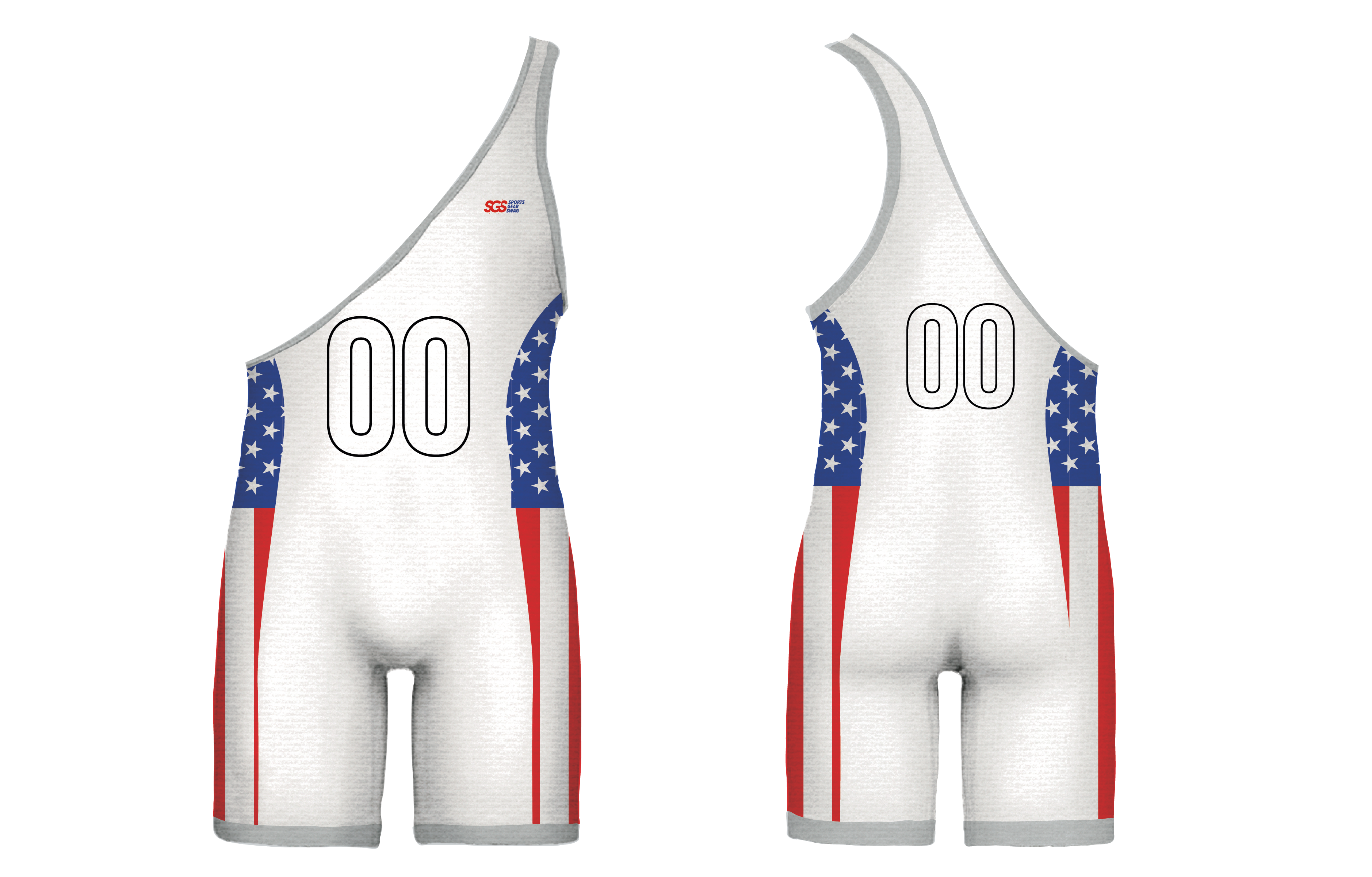 Custom single strap wrestling singlets adult youth unisex freedom fling - Wrestling-singlets