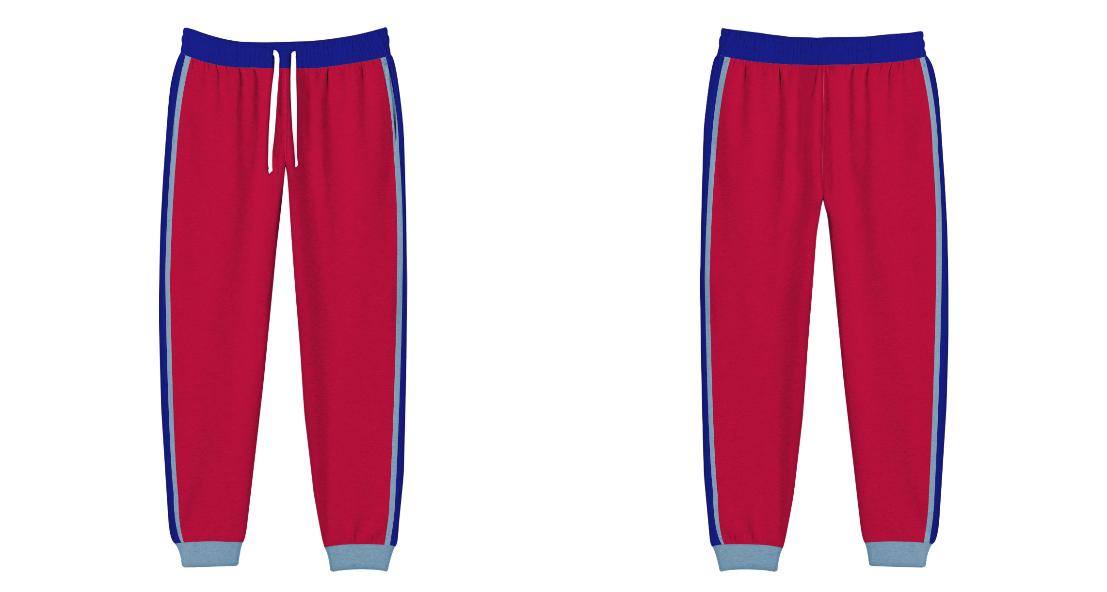 Custom red and blue adult youth unisex cheerleading pants - Cheerleading-pants