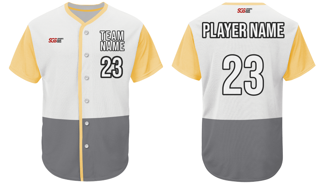 Custom color block 3-tone solids adult youth unisex softball jersey - Jersey