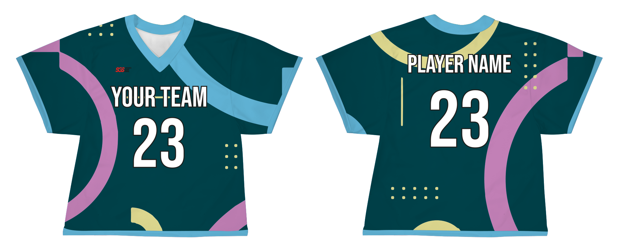 Custom Curby Abstract Adult Youth Unisex Lacrosse Jerseys - Reversible Uniform - JERSEY