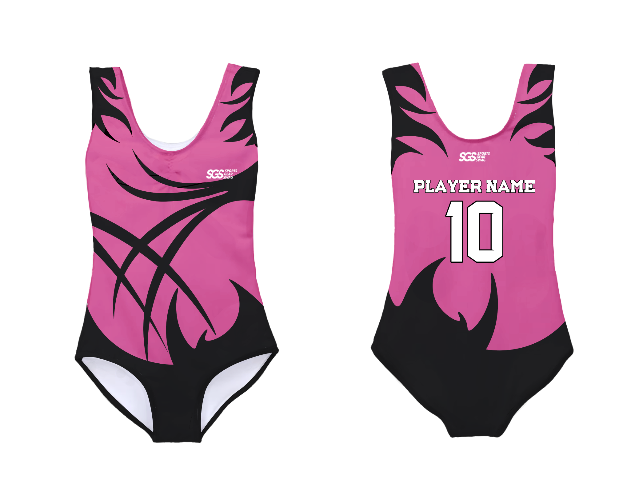 Custom sleeveless gymnastic uniform adult youth pink flames - Gymnastics-uniforms