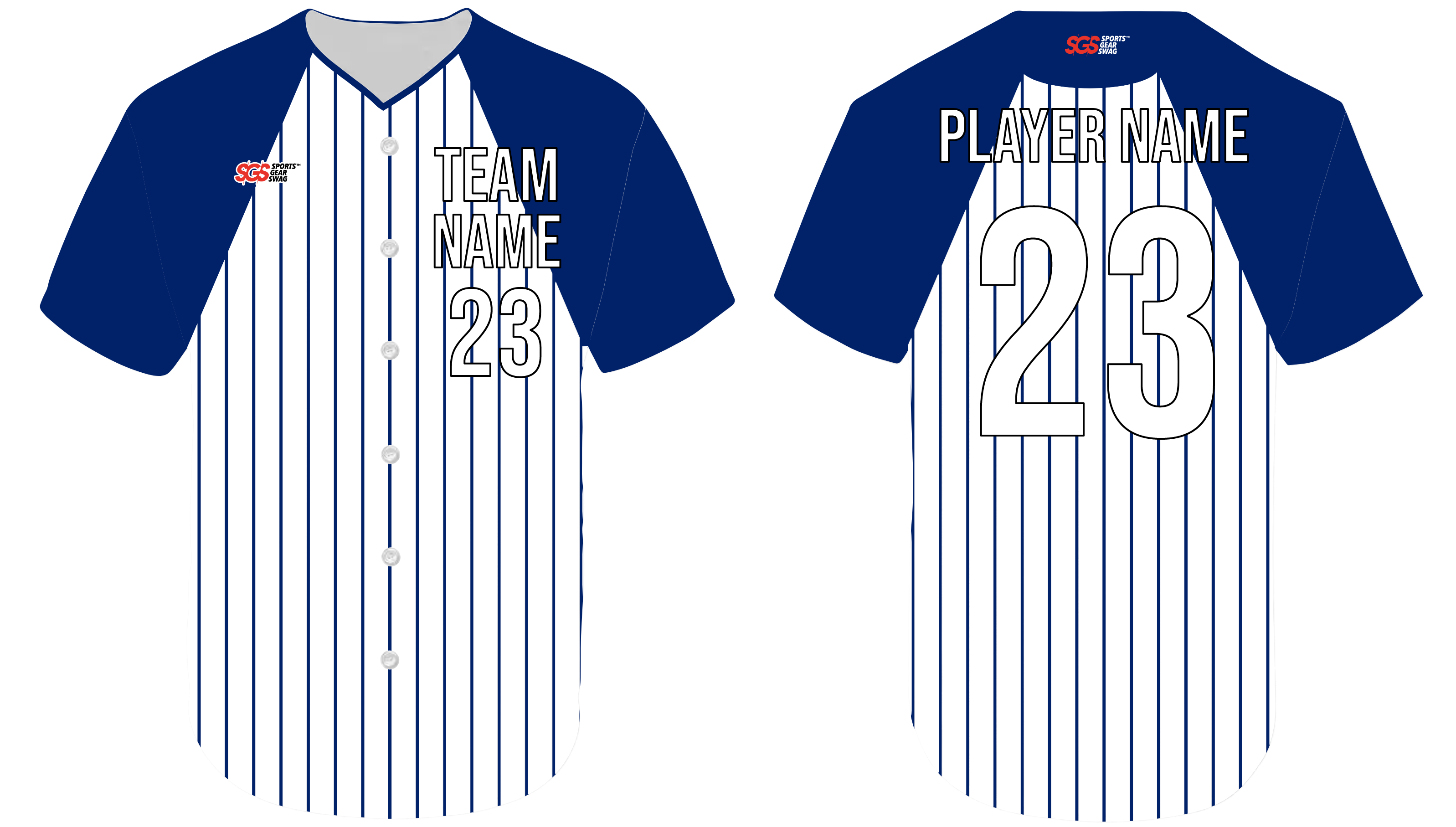 Custom stripe casual  adult youth unisex baseball jersey - Jersey