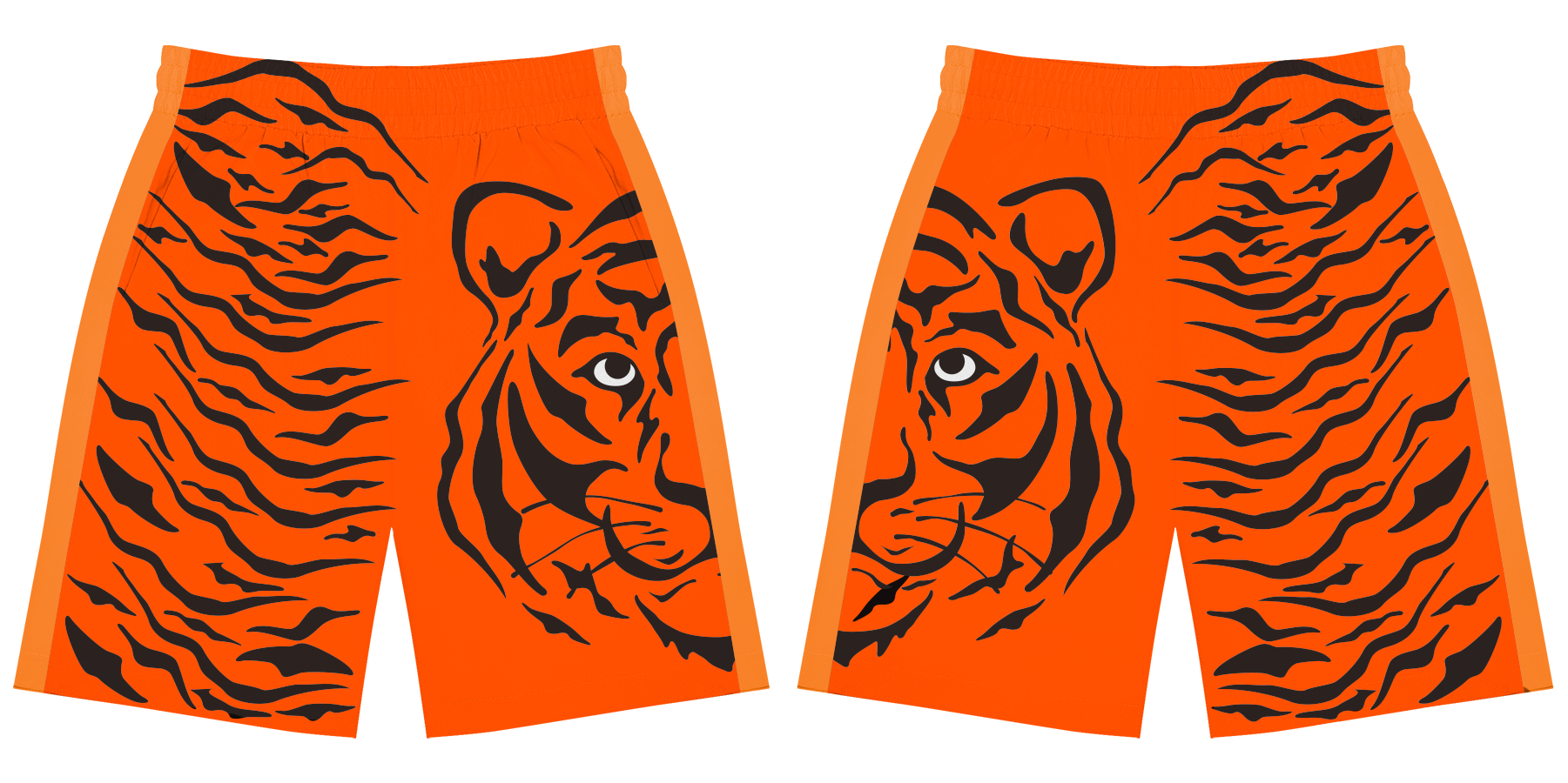 Custom tiger print adult youth unisex shorts - Track-shorts