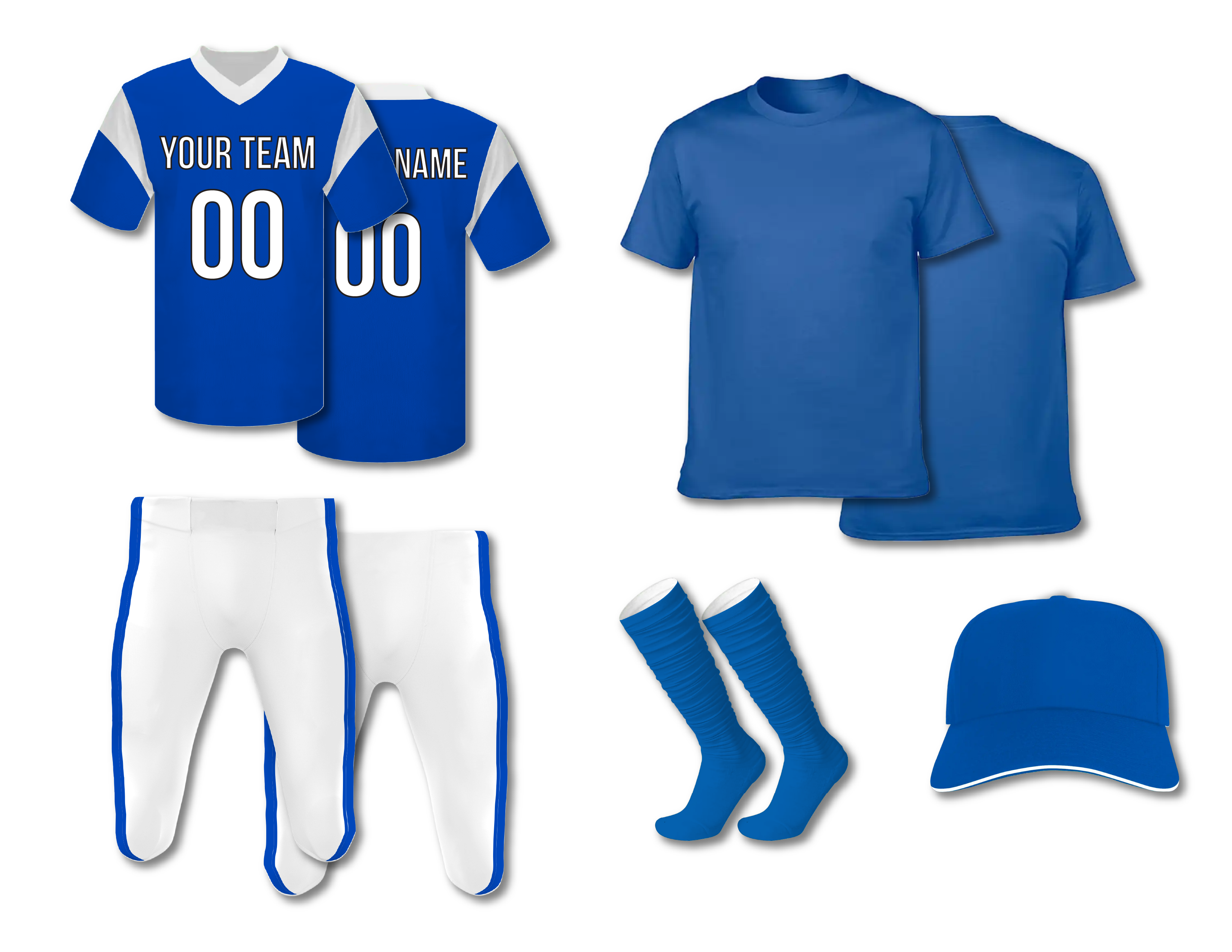 Custom shoulder stripes  adult youth unisex football jersey - Jersey