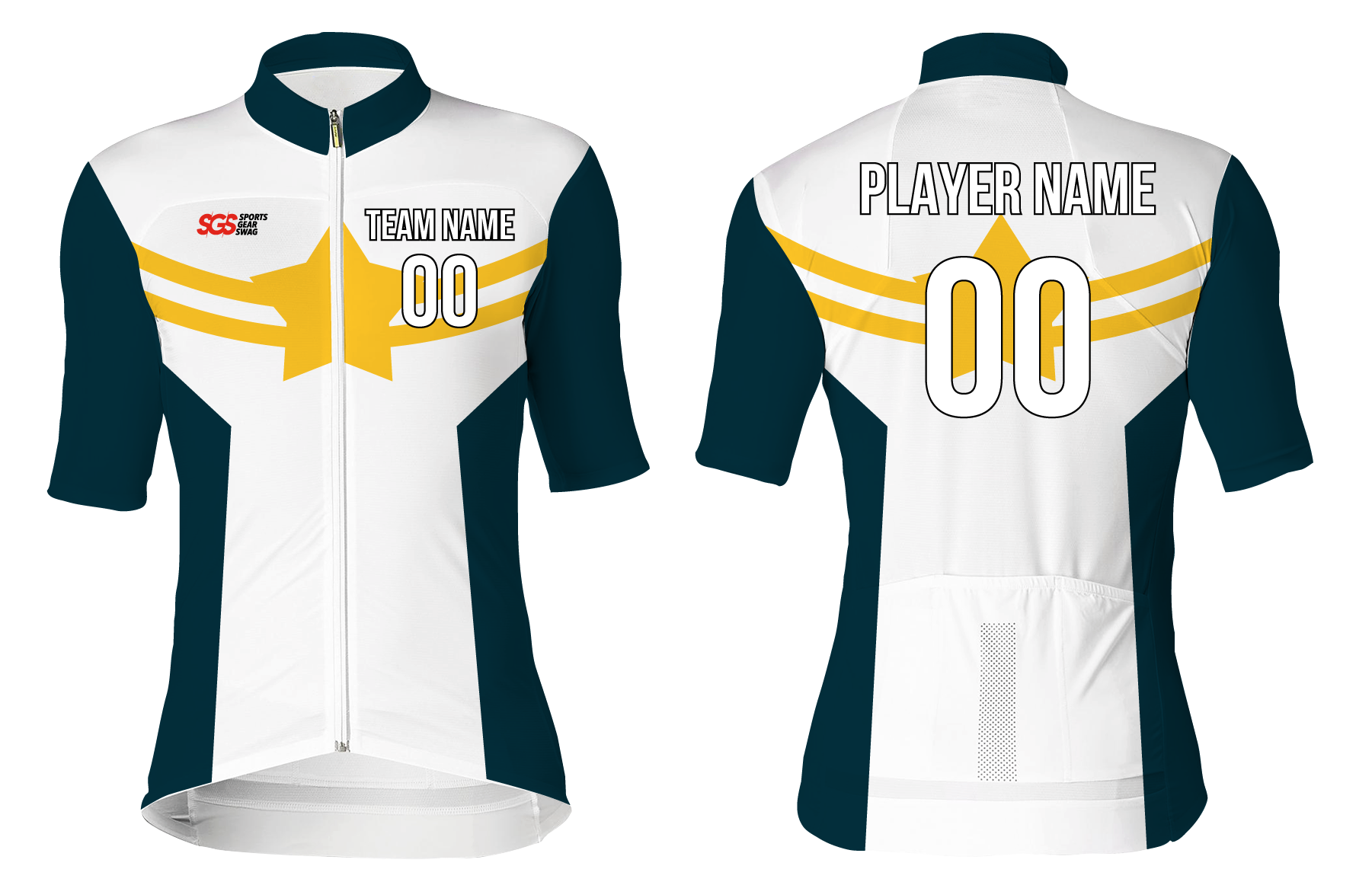 Custom cycling short sleeve adult youth unisex star lace velocity - Jersey