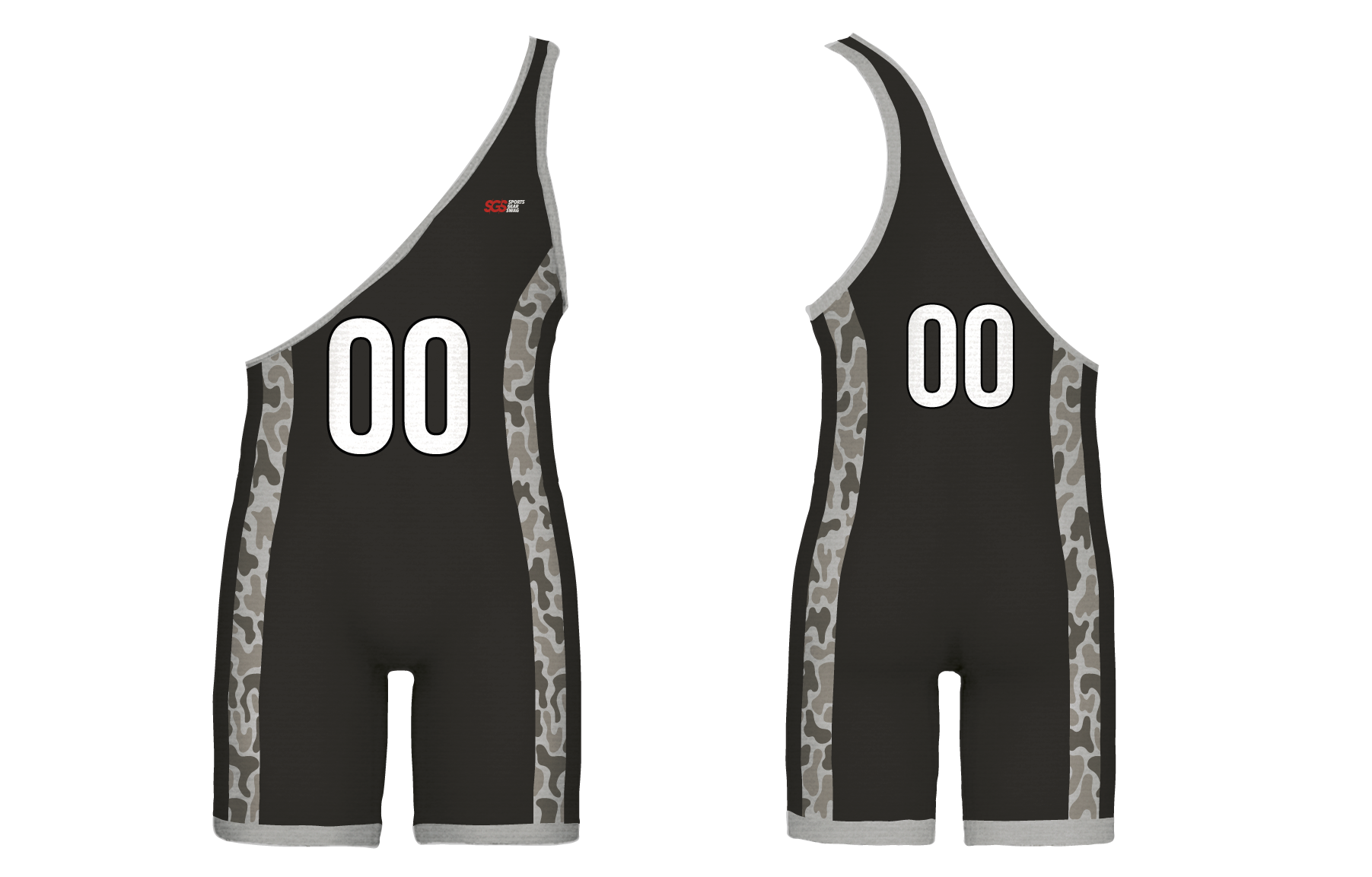 Custom adult youth unisex single strap powerlifting suits tactical black - Powerlifting-singlets