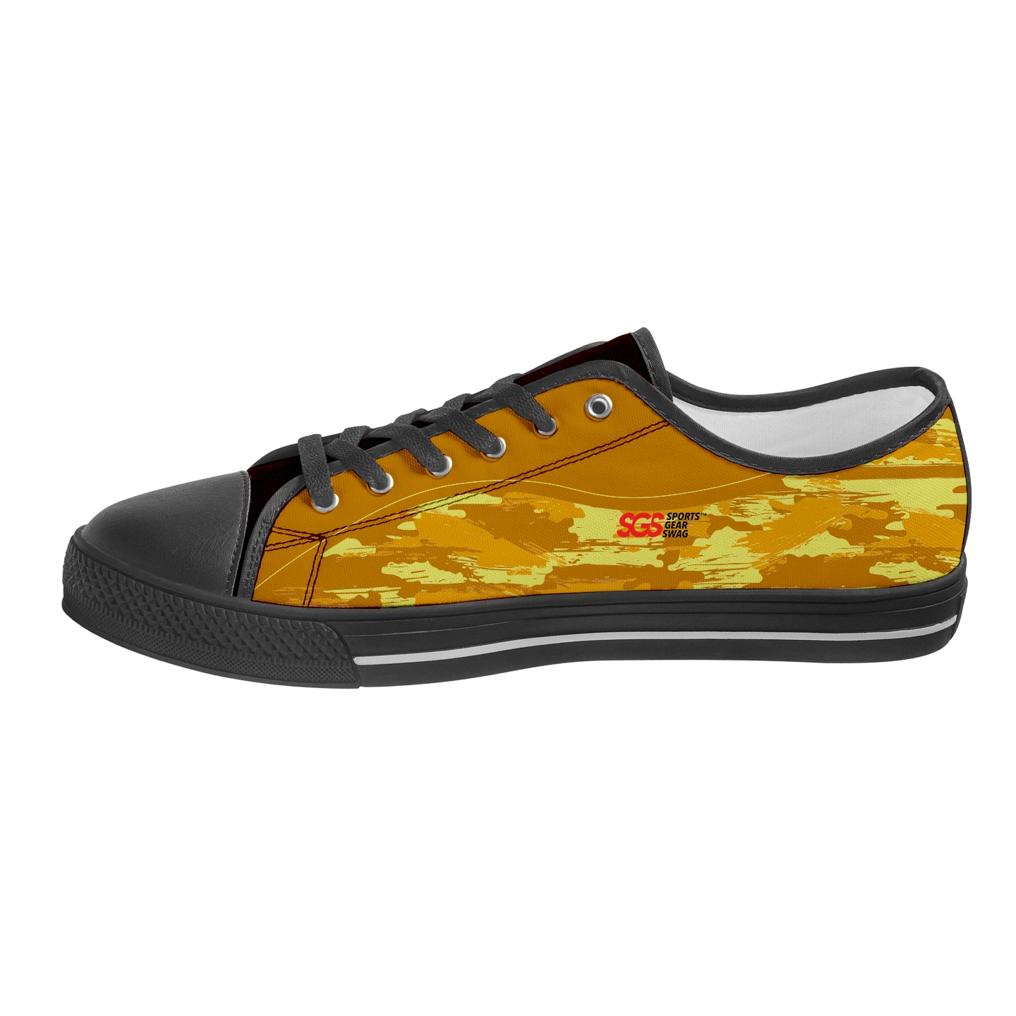 Custom low top canvas shoes black pavement - Low-top-shoes