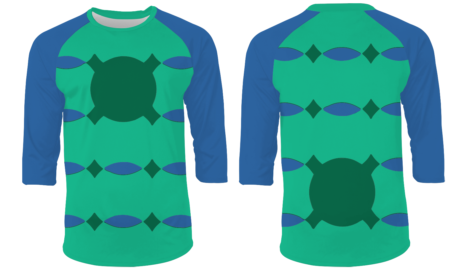 Custom shapes 3/4 sleeve adult youth unisex shirt casual cool - Shirt-3-4-sleeve
