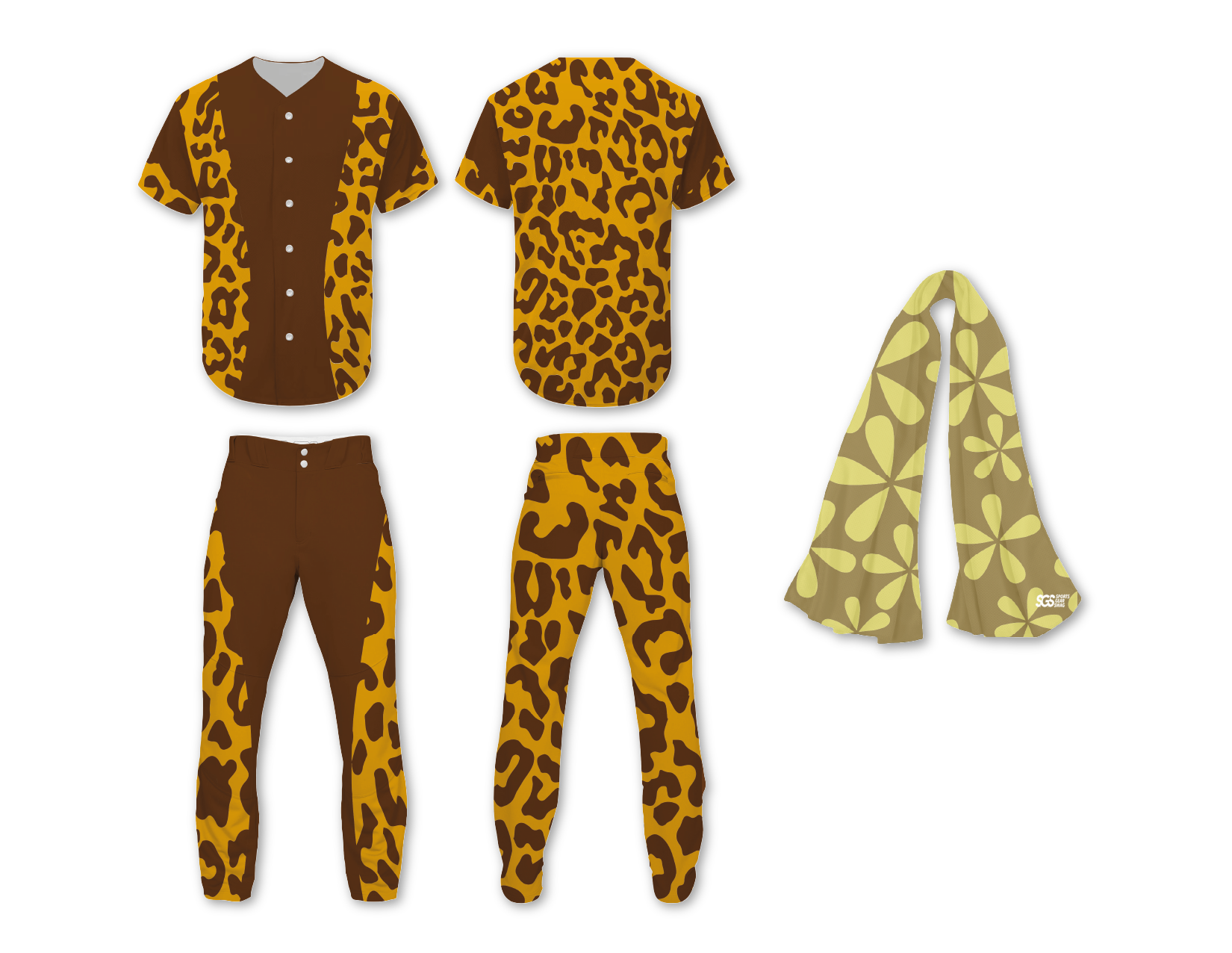 Custom cheetah animal adult youth unisex softball jersey - Jersey