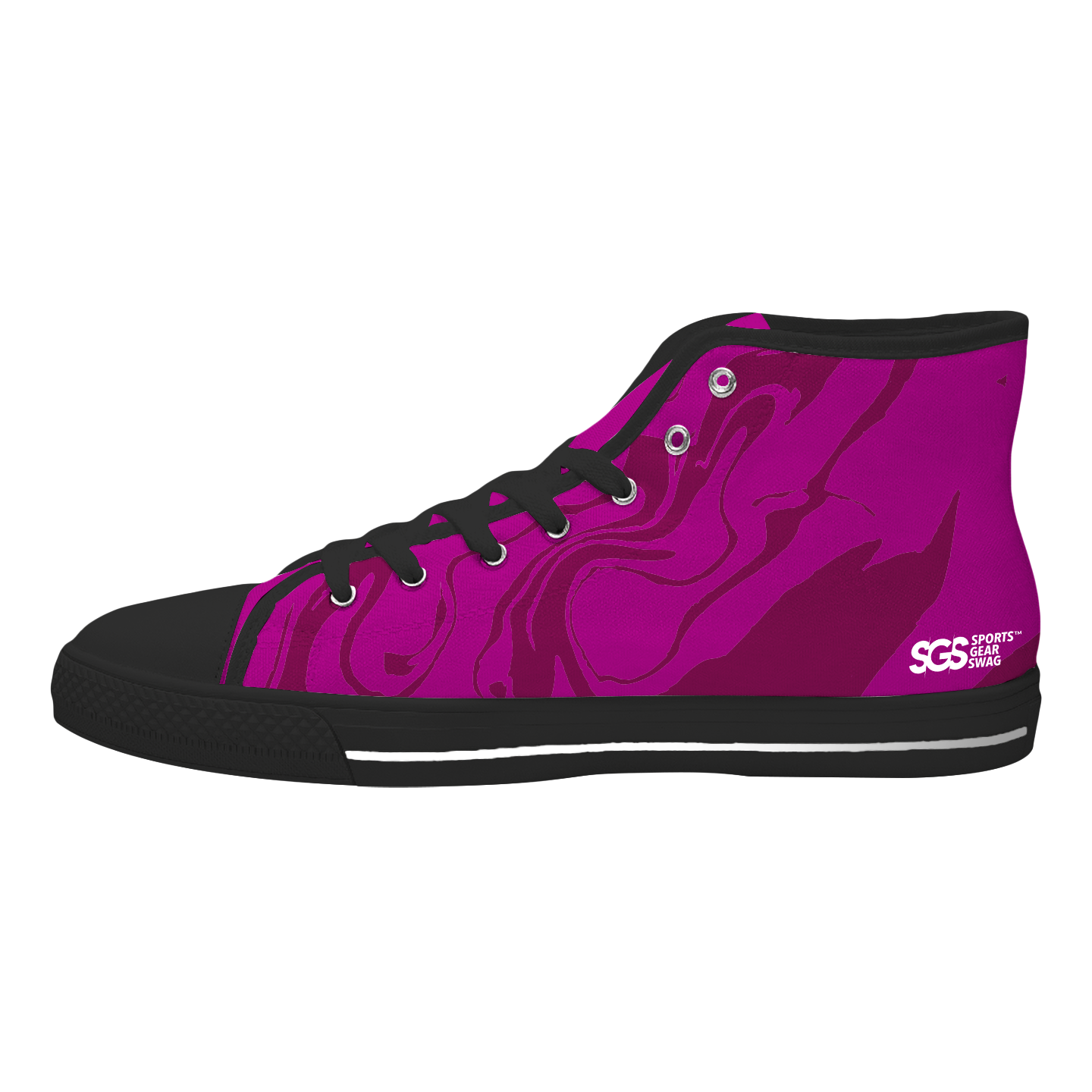 Custom high top canvas shoes black unique abstract - High-top-shoes