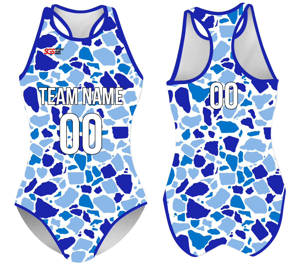 Custom water women speed suit sapphire wave - Women-water-speed-suits