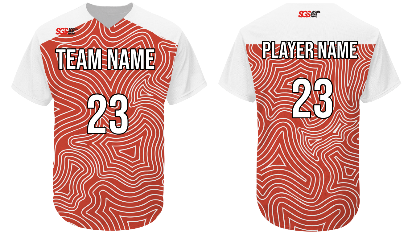 Custom rounded zig zag lines adult youth unisex softball jersey - Jersey