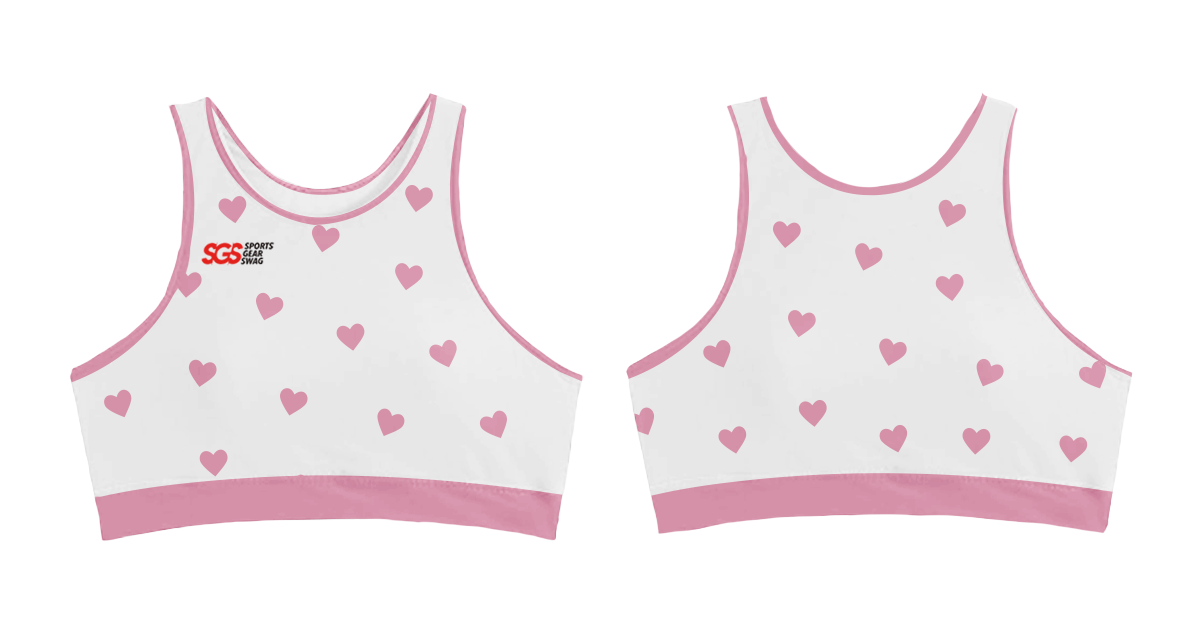 Custom two-piece sporty bathing suit top love struck - Swimming-tops