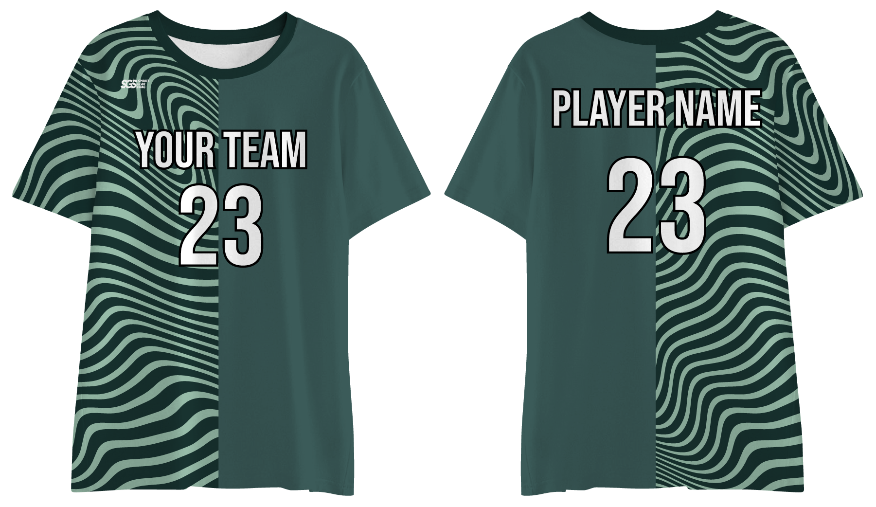 Custom training shirt adult youth unisex wavy lines - Shirt