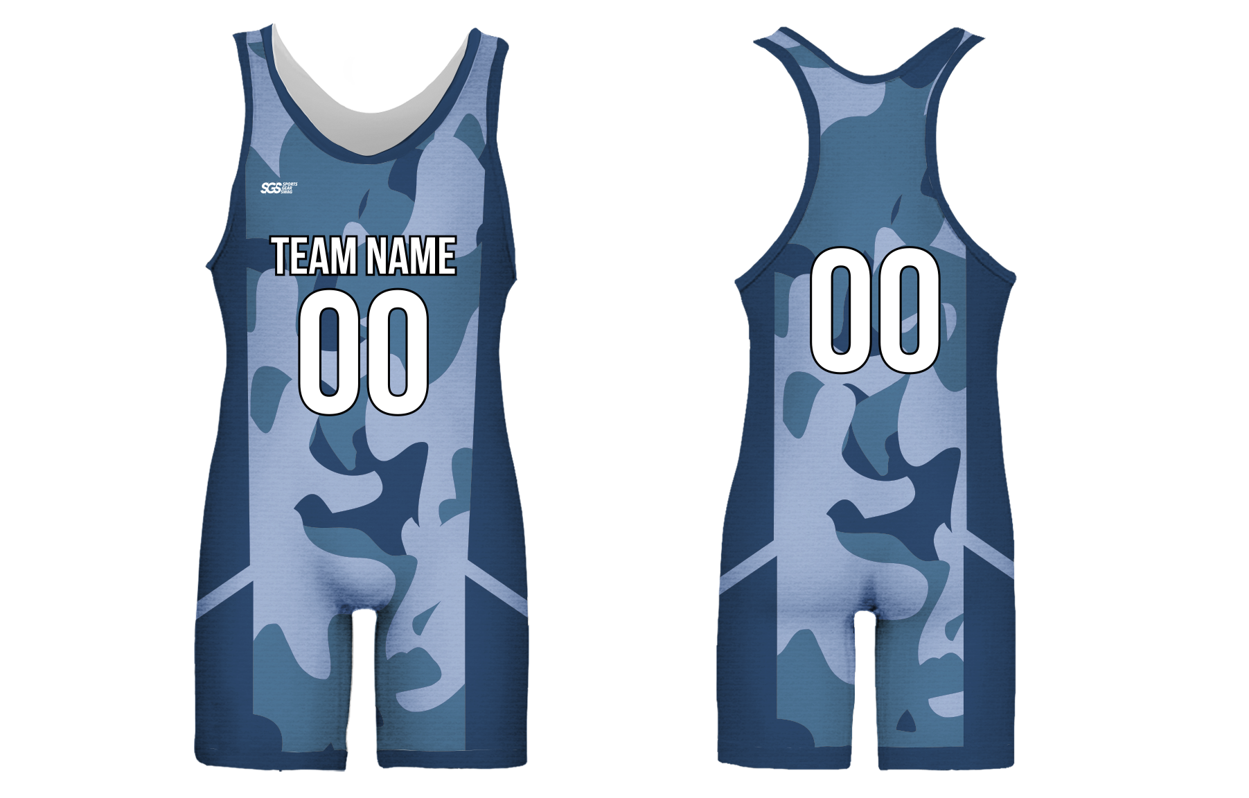 Custom wrestling singlets adult youth unisex marine - Wrestling-singlets