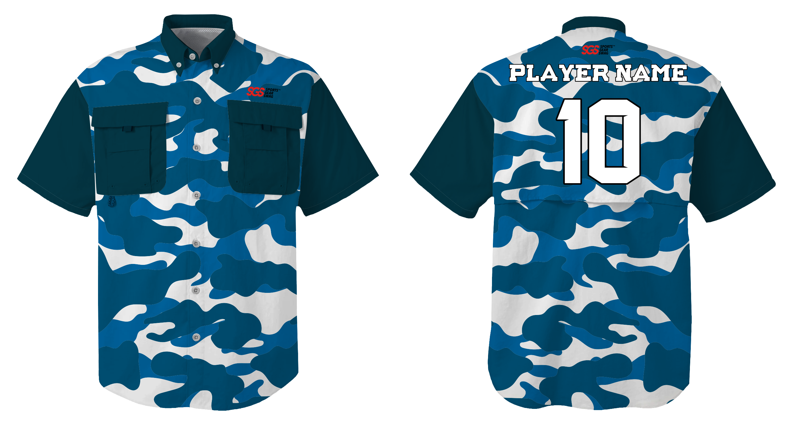 Custom fishing shirt adult youth unisex cobalt blend - Jersey