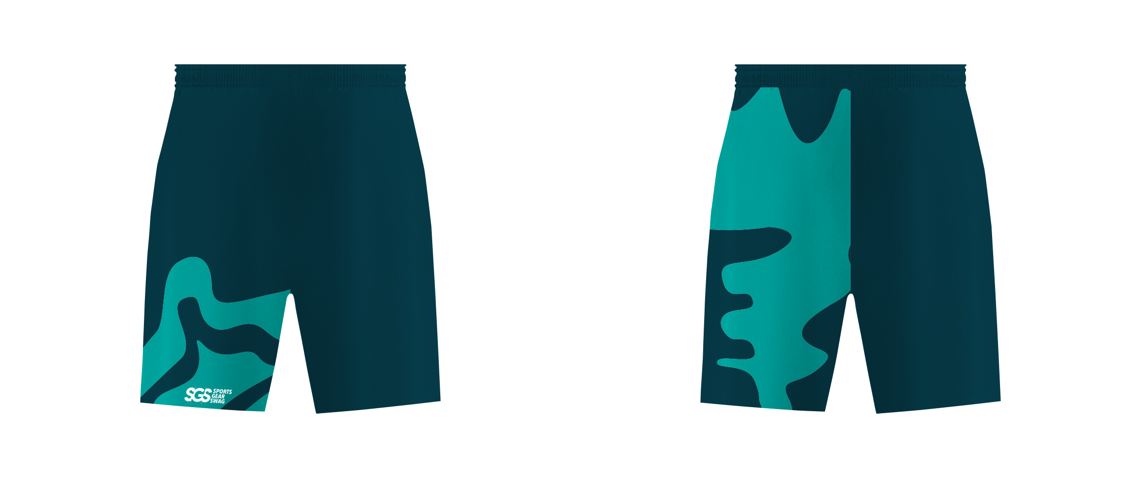 Custom two-tone abstract adult youth unisex cheerleading shorts - Cheerleading-shorts