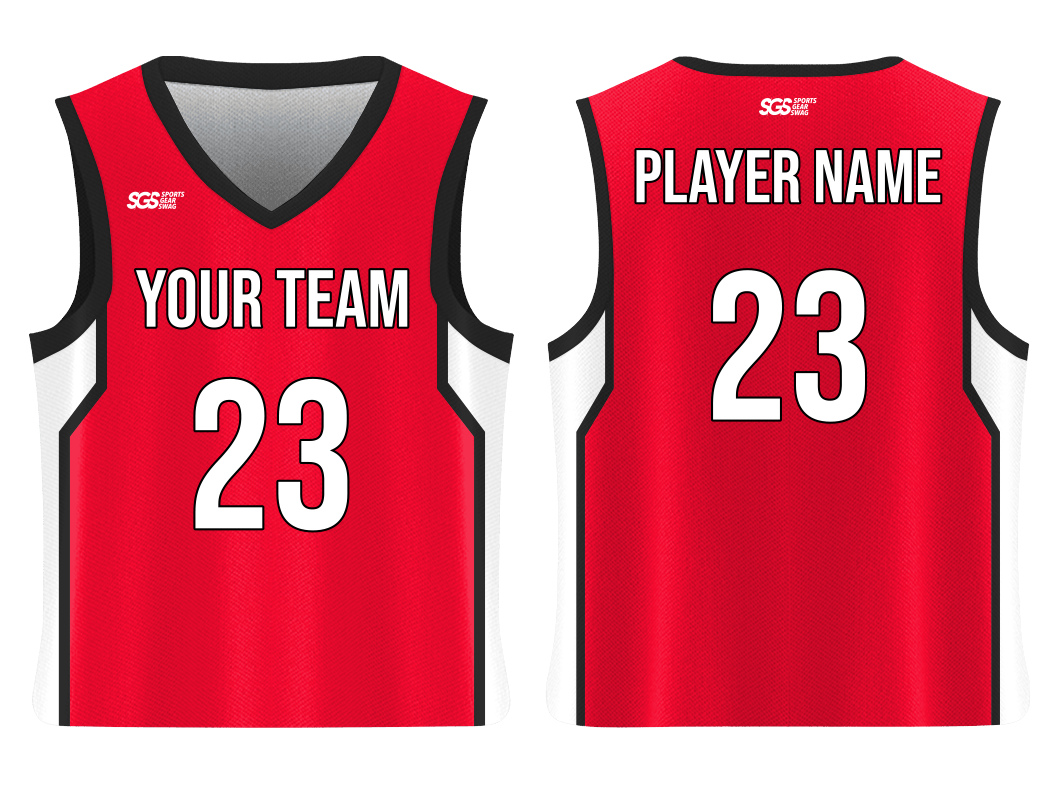 Custom white sided solids adult youth unisex basketball jersey - reversible uniform - Jersey