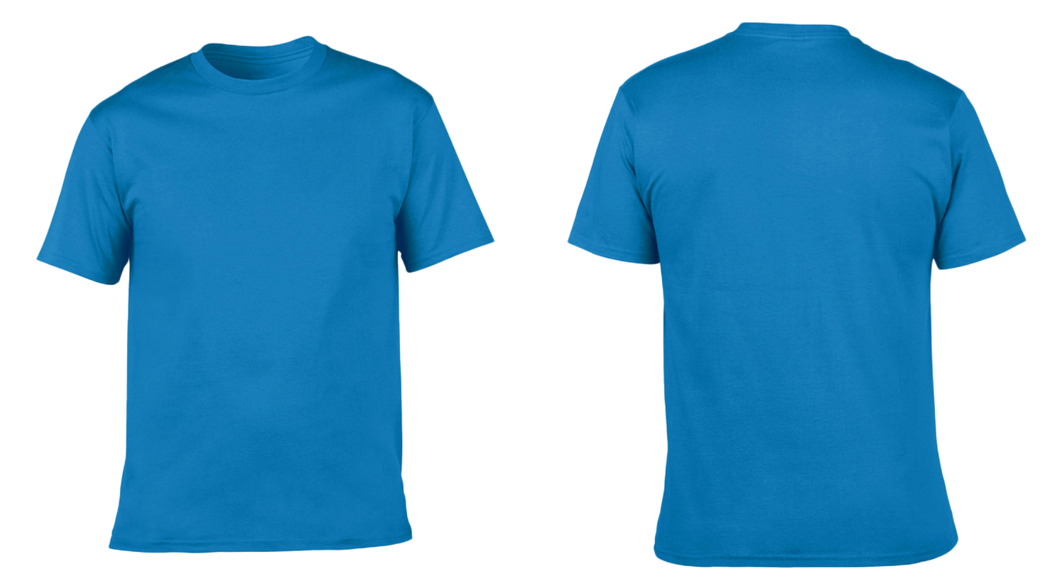 Custom cotton short sleeve shirts adult youth unisex ocean blue - Cotton-shirt