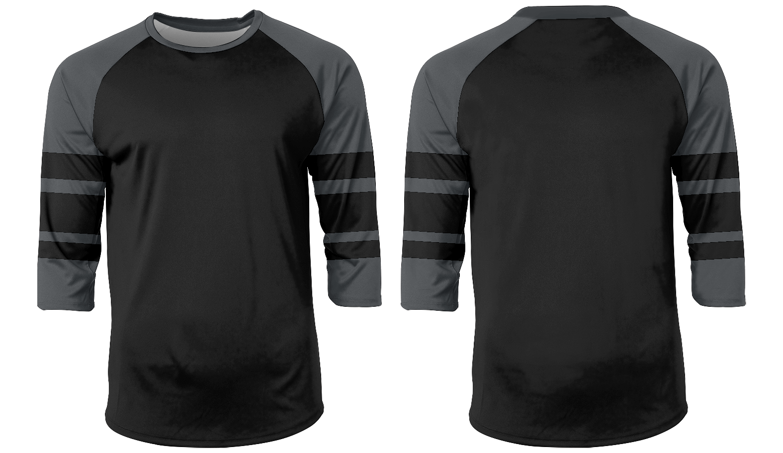 Custom stripe 3/4 sleeve adult youth unisex shirt - Shirt-3-4-sleeve
