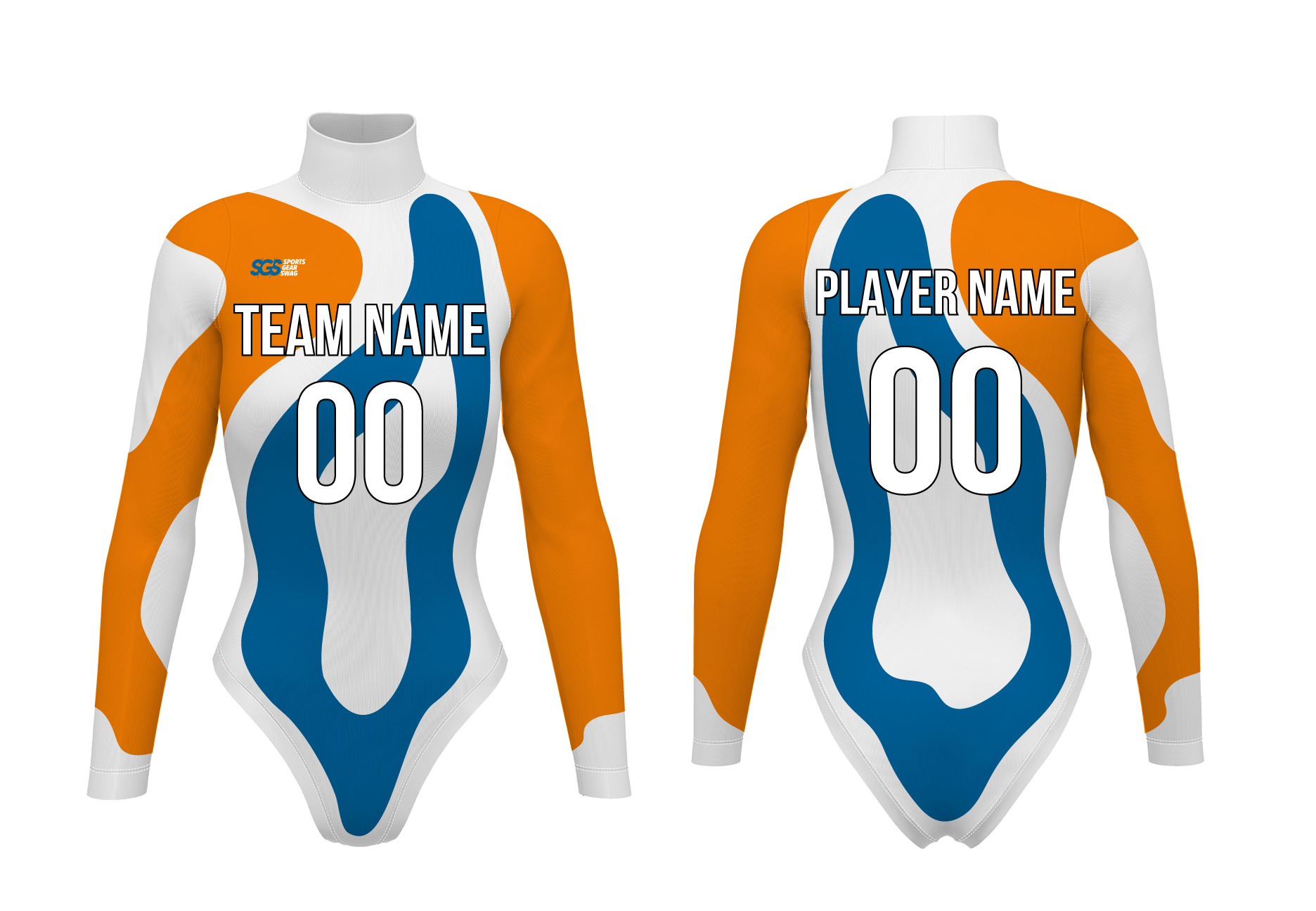 Custom cheerleading bodysuit adult youth active color design - Cheerleading-bodysuits