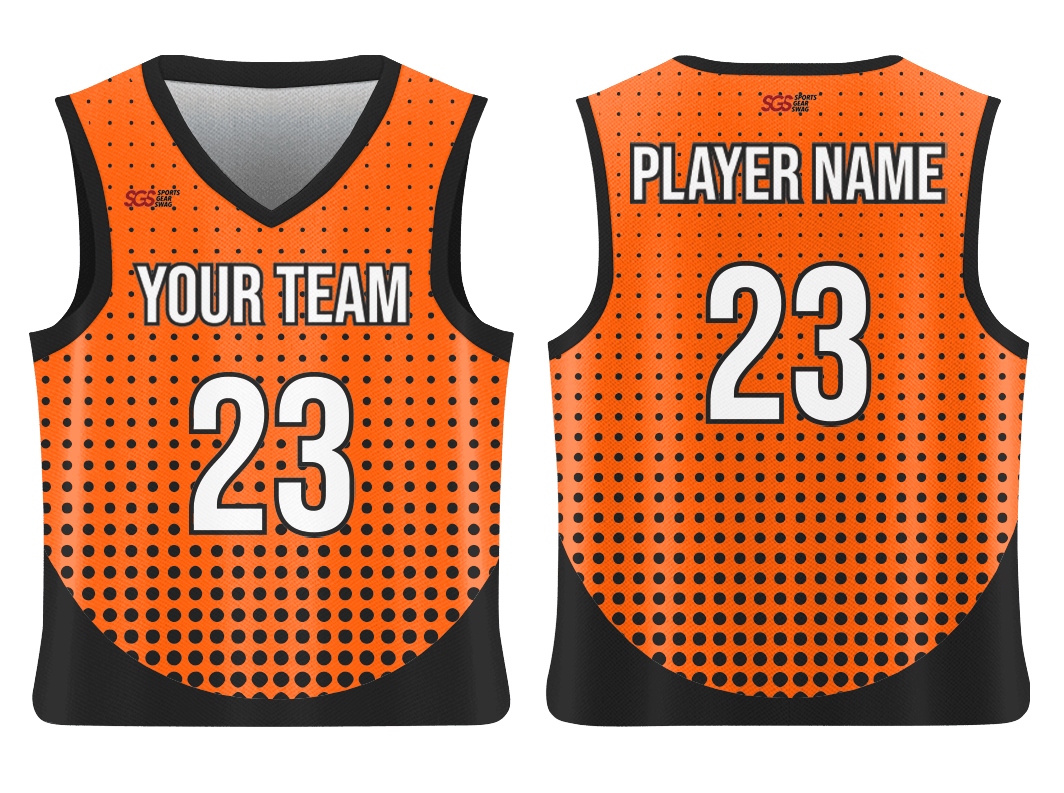 Custom polka-dot obmre shape adult youth unisex basketball jersey - reversible uniform - Jersey
