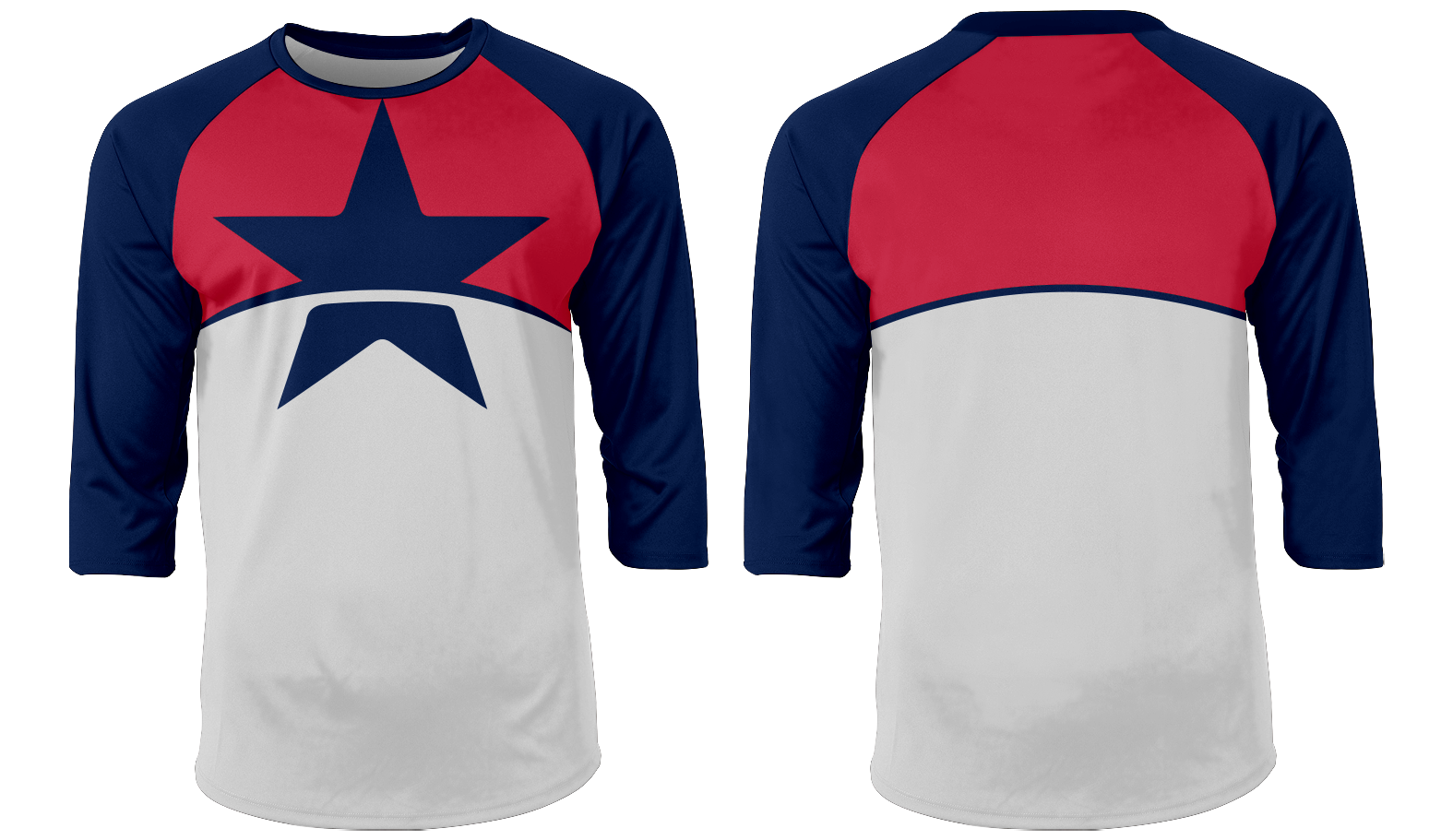 Custom stars 3/4 sleeve adult youth unisex shirt - Shirt-3-4-sleeve