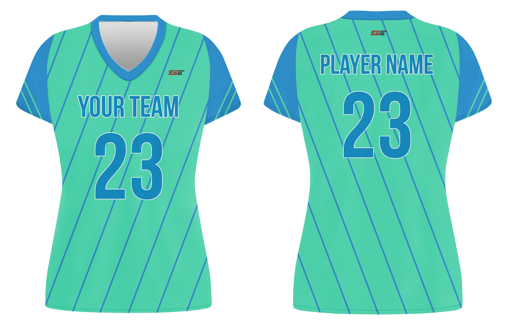 Custom diagonal lines adult youth volleyball jersey - Jersey