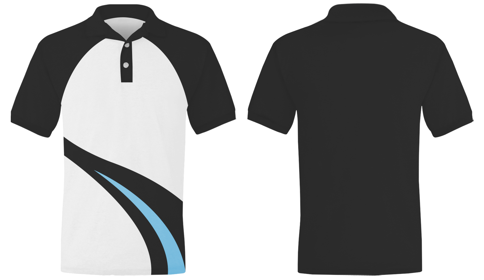Custom bottom wave stripe adult youth unisex polo - Shirt-polo