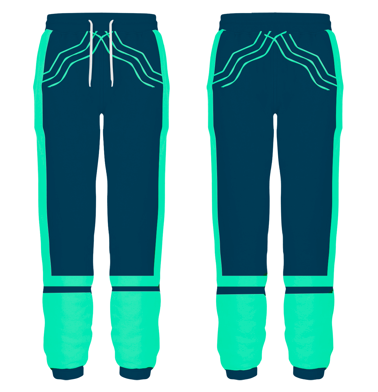 Custom top zig zag stripes adult youth unisex sweatpants - Sweatpant