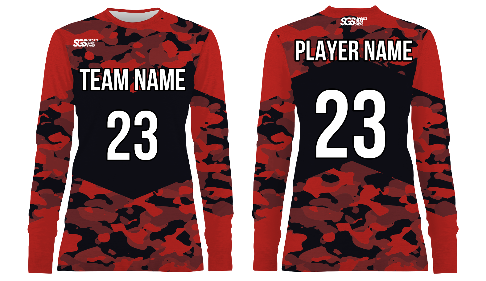 Custom v shape camo adult youth unisex long sleeves soccer jerseys - Jersey